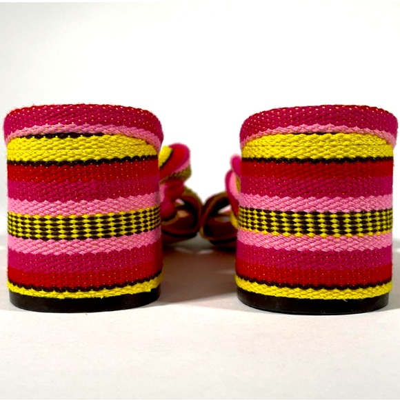 New Chelsea & Violet Gia Knot Stripe Printed Mules - Picture 11 of 16